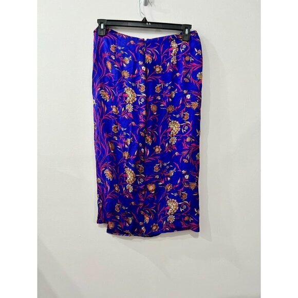 New ba&sh Size US 8 CORSO SKIRT Blue a long slit - Picture 12 of 15